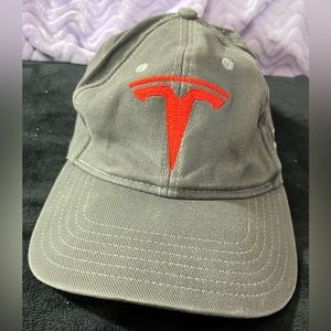 Tesla Hat CapRed Logo Gray Tesla Drivers Group TDG  Adjustable Strap 100% Cotton